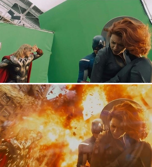 پشت صحنه هایی که فیلم های هالیوود را برایتان بی اهمیت می کند + عکس 16 The Avengers