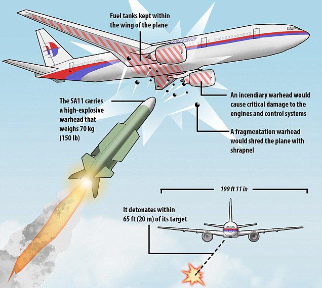 تشریح چگونگی اصایت موشک به هواپیمای مسافربری مالزی