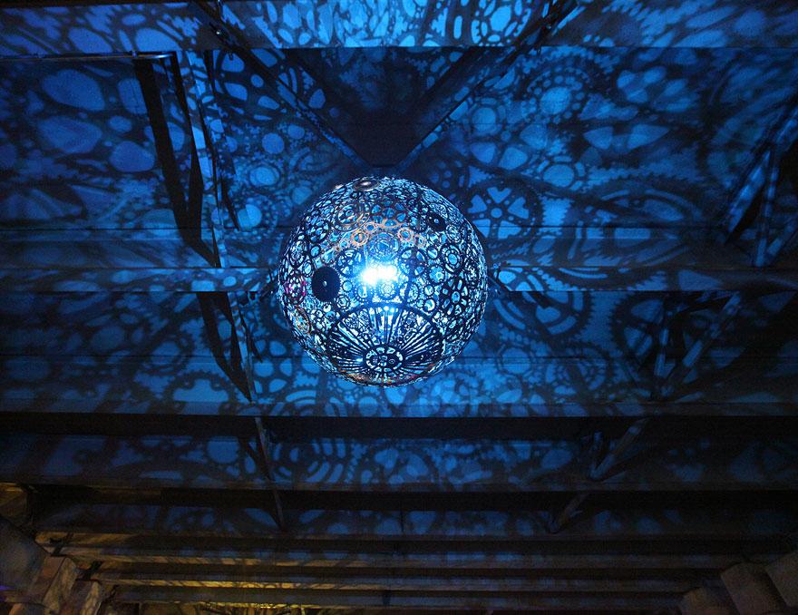 تولید چراغ های اتاق خواب فوق العاده جالب و خلاقانه + عکس 44 چراغ اتاق خواب قطعات دوچرخه