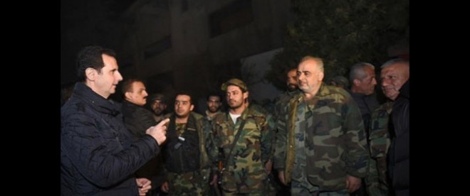 بشار اسد شب سال نو میلادی ۲۰۱۵ کجا رفت + گزارش تصویری 3 بازدید بشار اسد از ارتش در شب سال نو میلادی