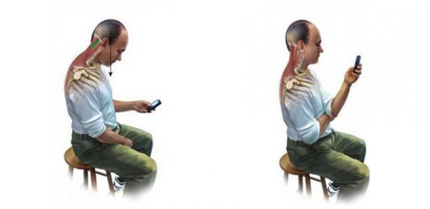 تاثیر وخیم استفاده از موبایل بر فرسودگی مهرههای گردن 2 تاثیر وخیم استفاده از موبایل بر فرسودگی مهرههای گردن