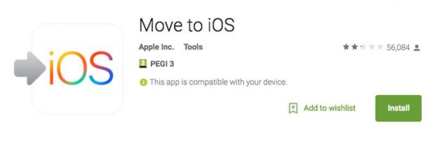  اپلیکیشن Move to iOS 