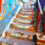 خلاقیت در کاشی کاری و نقاشی خیابانی پله + عکس 5 creative stairs street art 1 1
