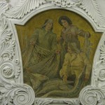 Moscow metro mosaic gold