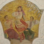 Moscow metro mosaic gold ar
