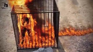 عکس هایی از اعدام معاذ الکساسبه، خلبان اردنی توسط داعش
