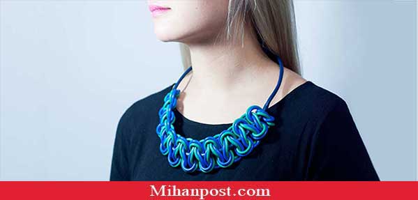 Square Knot Necklace repurposes eWaste for jewelry
