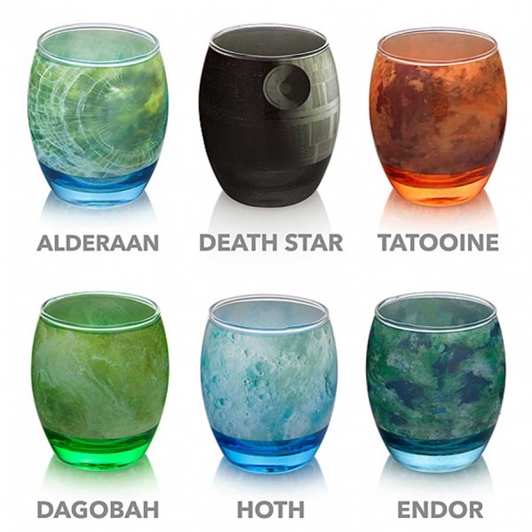 Elegant Glassware Modeled After Star Wars Planets 1