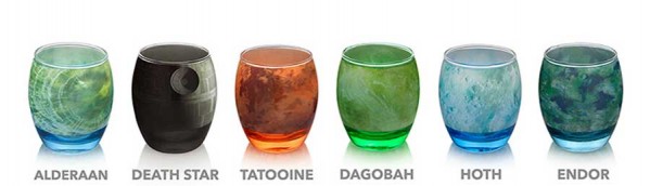 Elegant Glassware Modeled After Star Wars Planets 2