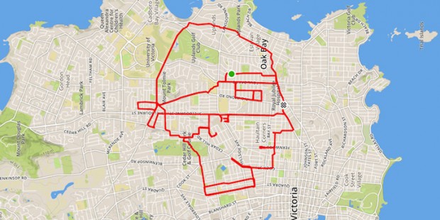 GPS Route Doodles by Riding Bike Around City mihanpost 13