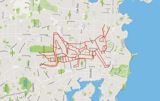 GPS Route Doodles by Riding Bike Around City mihanpost 15