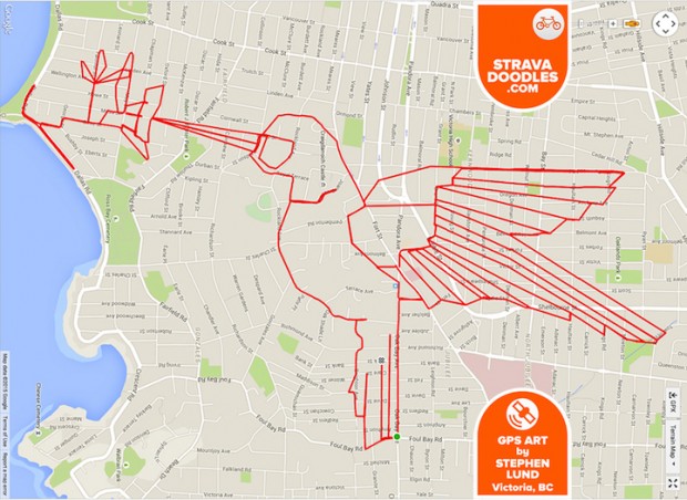 GPS Route Doodles by Riding Bike Around City mihanpost 16