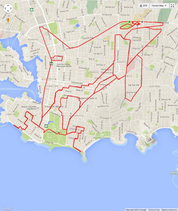 GPS Route Doodles by Riding Bike Around City mihanpost 17