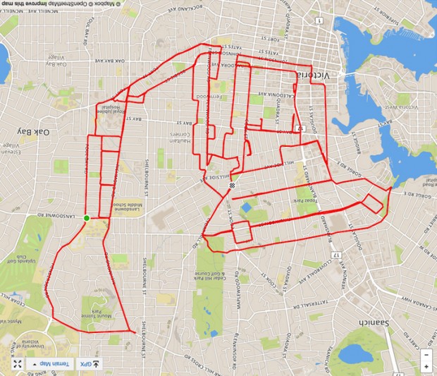 GPS Route Doodles by Riding Bike Around City mihanpost 18