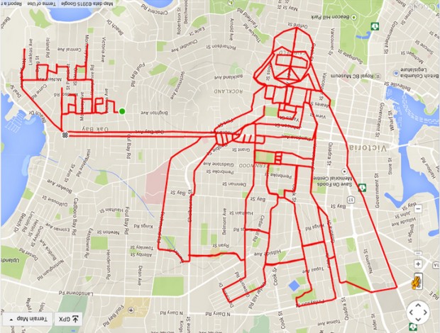 GPS Route Doodles by Riding Bike Around City mihanpost 7