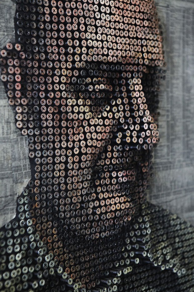 Unique 3D Portraits Using Screw Art mihanpost 11