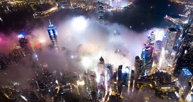 عکاس هوایی از شهر هنگ‌کنگ