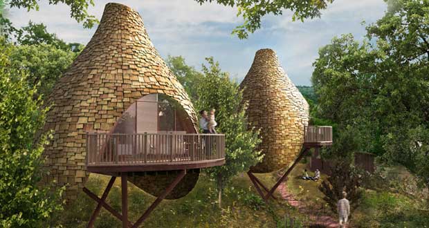 طراحی مفهومی خانه‌های درختی هیجان انگیز بلو فارست