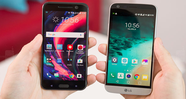 مقایسه دو گوشی پرچمدار HTC 10 و LG G5