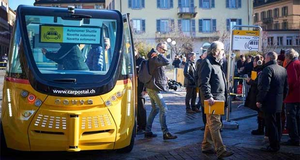 اتوبوس‌های بدون راننده در سوییس