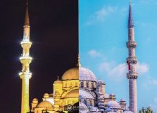 تصاویری دیدنی از پروژه عکاسی تلفیقی روز و شب استانبول