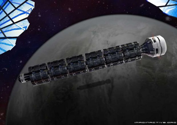 طراحی قطار فضایی سولار اکسپرس با سرعتی معادل نور + عکس 2 قطار فضایی سولار اکسپرس