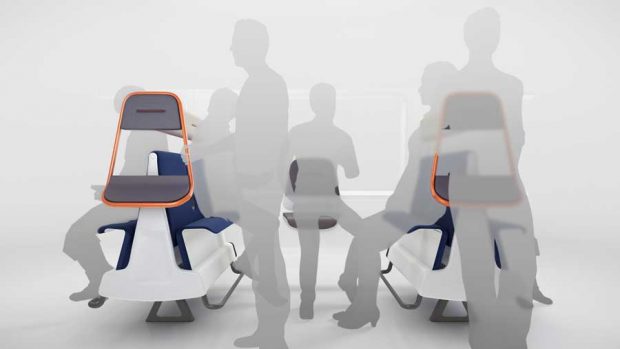 طراحی صندلی خلیج جزیره و افق برای افزایش ظرفیت مسافر 3 صندلی خلیج جزیره و افق