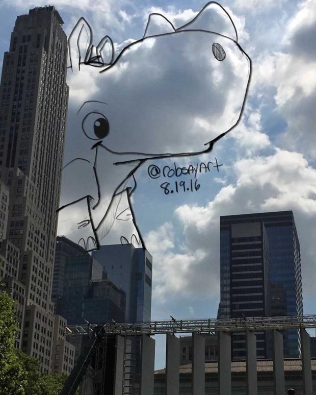 نقاشی که هر روز با ابرها هنرنمایی می کند ! 13 نقاشی با ابر