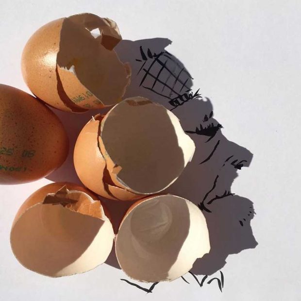 نقاشی با سایه اشیا