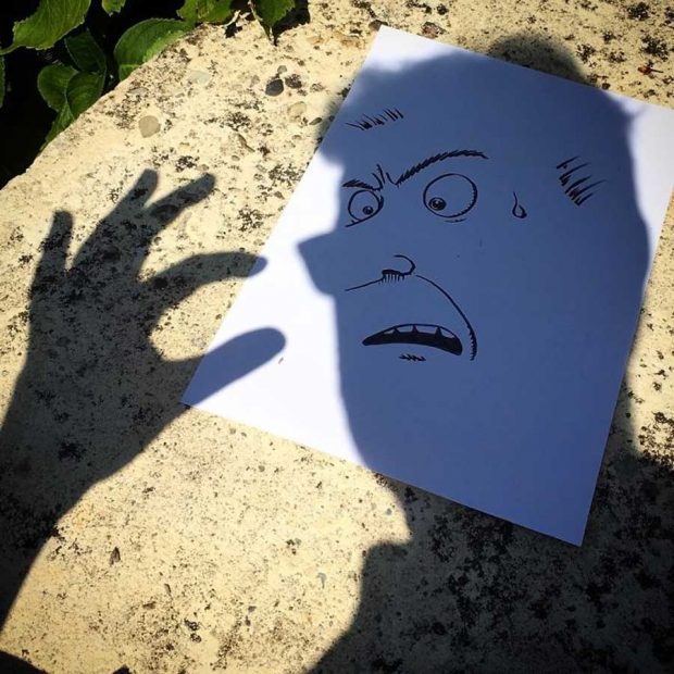 نقاشی با سایه اشیا