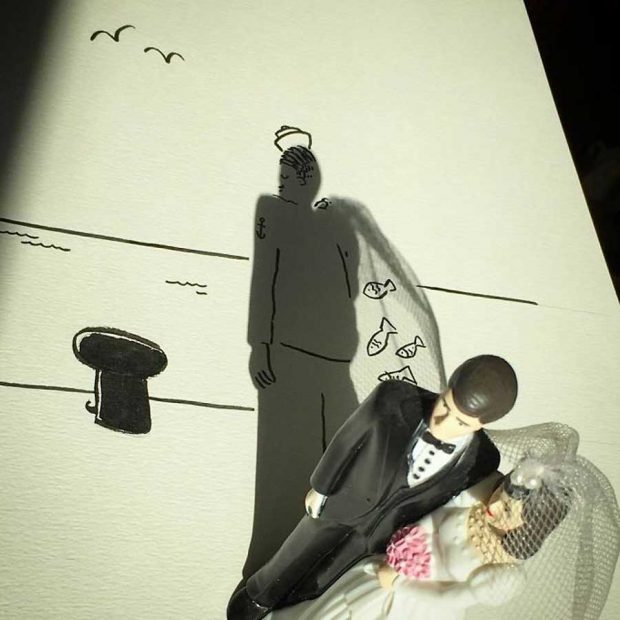 نقاشی با سایه اشیا