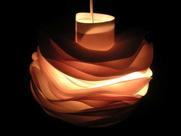 آموزش ساخت آباژور سقفی زیبا و دیدنی با کاغذ بریستول 15 آموزش ساخت آباژور سقفی با کاغذ بریستول