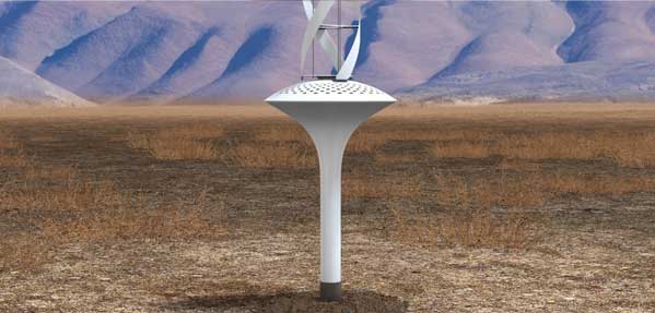 تولید آب آشامیدنی از هوا با توربین بادی Water Seer