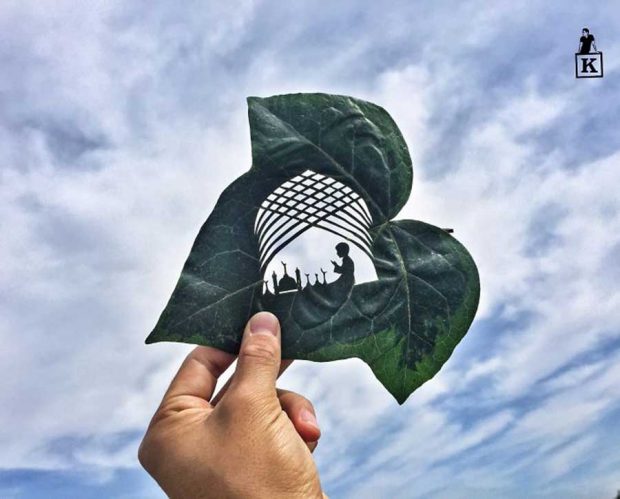 هنر رسم با برگ و طبیعت با هنرمندی خلاقانه یک ژاپنی + عکس 14 تصاویری از هنر رسم با برگ و طبیعت