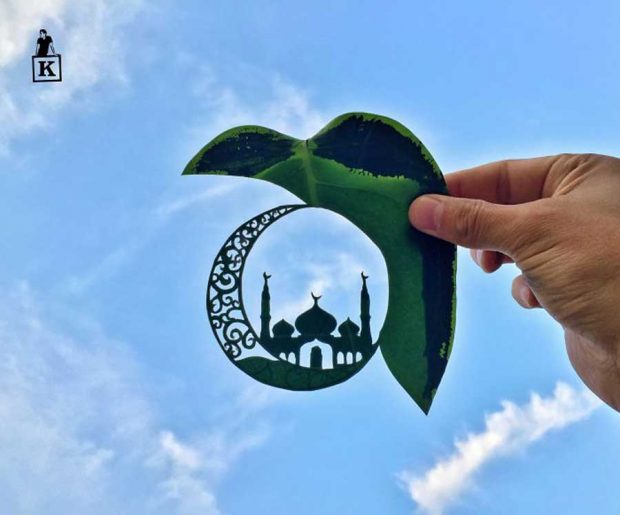 هنر رسم با برگ و طبیعت با هنرمندی خلاقانه یک ژاپنی + عکس 15 تصاویری از هنر رسم با برگ و طبیعت