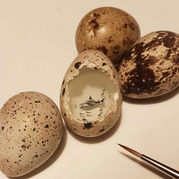 نقاشی مینیاتوری بر روی اشیاء ریز توسط یک نقاش ترک 13 نقاشی مینیاتوری بر روی اشیاء ریز هنر دستان نقاش ترک