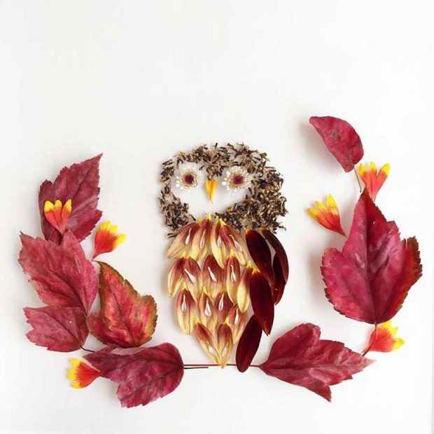 تصاویری از آثار هنرمندی که گلبرگ‌ها را به نقاشی‌های دیدنی تبدیل می کند