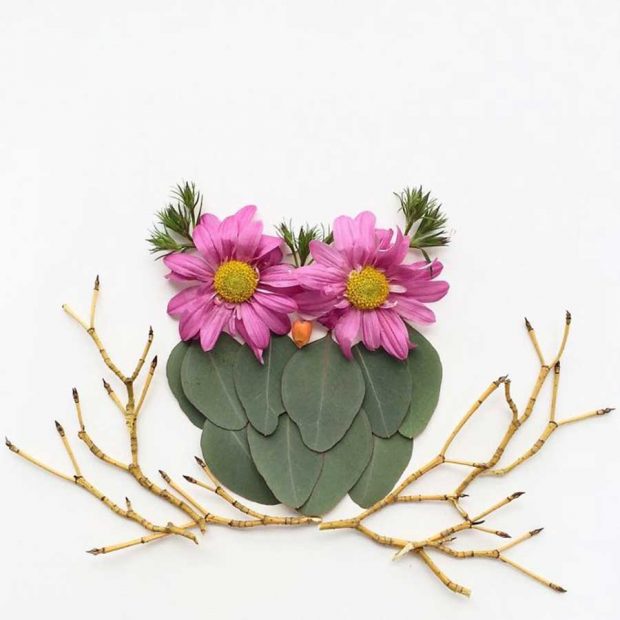 تصاویری از آثار هنرمندی که گلبرگ‌ها را به نقاشی‌های دیدنی تبدیل می کند