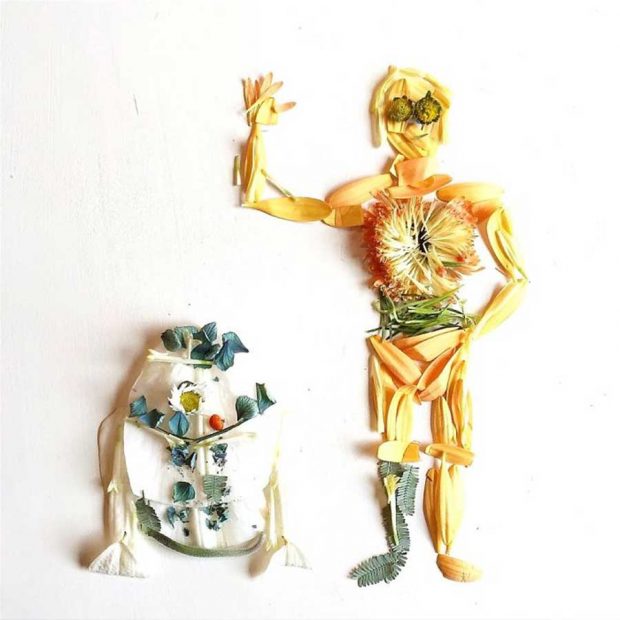 تصاویری از آثار هنرمندی که گلبرگ‌ها را به نقاشی‌های دیدنی تبدیل می کند