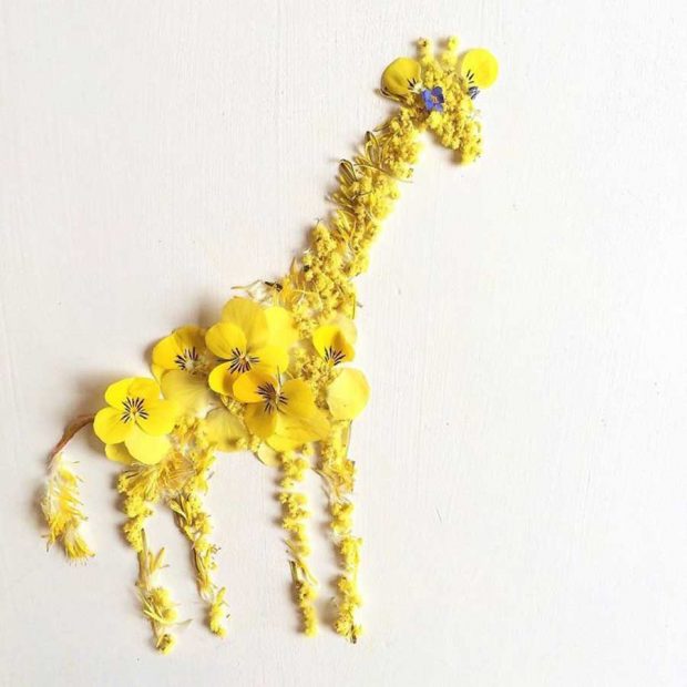 تصاویری از آثار هنرمندی که گلبرگ‌ها را به نقاشی‌های دیدنی تبدیل می کند