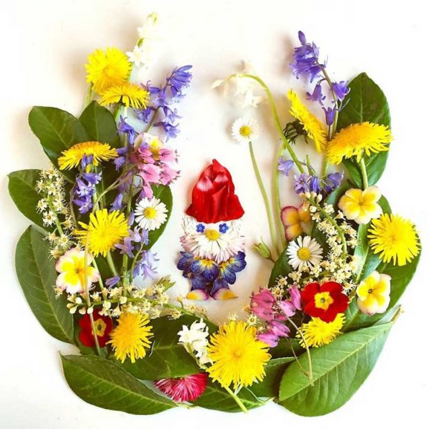 تصاویری از آثار هنرمندی که گلبرگ‌ها را به نقاشی‌های دیدنی تبدیل می کند