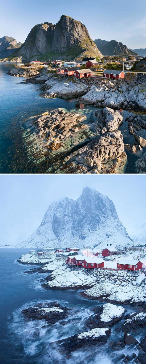 تصاویر دیدنی از مناظر طبیعی قبل و بعد از بارش برف 8 تصاویر دیدنی از مناظر طبیعی قبل و بعد از بارش برف