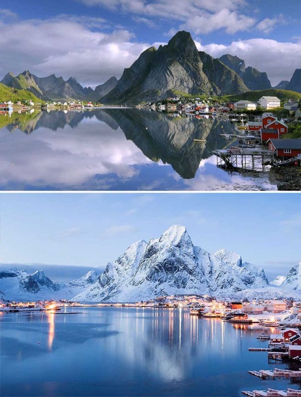 تصاویر دیدنی از مناظر طبیعی قبل و بعد از بارش برف 15 تصاویر دیدنی از مناظر طبیعی قبل و بعد از بارش برف