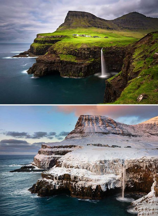 تصاویر دیدنی از مناظر طبیعی قبل و بعد از بارش برف 16 تصاویر دیدنی از مناظر طبیعی قبل و بعد از بارش برف