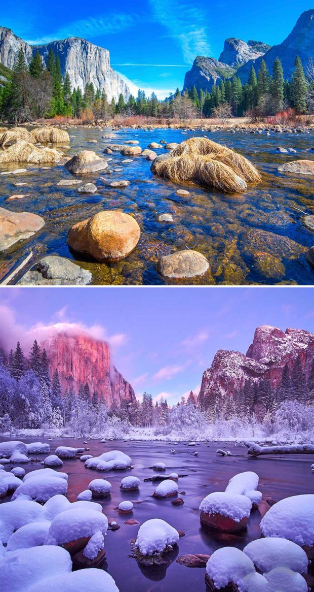 تصاویر دیدنی از مناظر طبیعی قبل و بعد از بارش برف 18 تصاویر دیدنی از مناظر طبیعی قبل و بعد از بارش برف