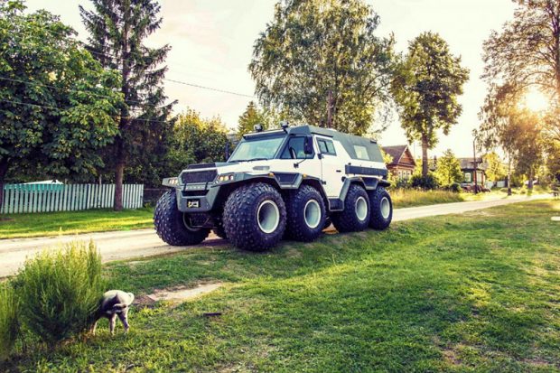 نگاهی به اوتوروس شامان ،خودرو هشت چرخ روسی + عکس 2 خودرو هشت چرخ روسی اوتوروس شامان