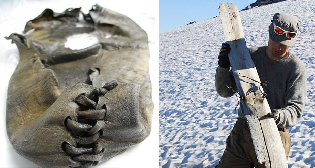 کفش و چوب اسکی باستانی