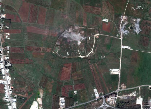 تصاویر ماهواره‌ ای قبل و بعد از حمله هوایی آمریکا به سوریه