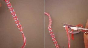 آموزش بافت دستبند با کاموا