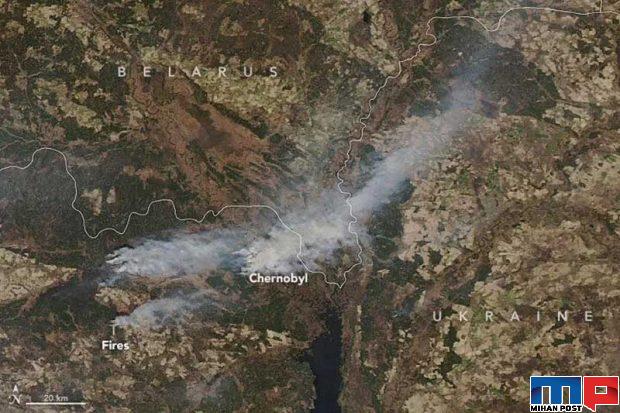 آتش سوزی در چرنوبیل